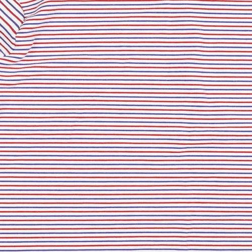 George Womens White Striped  Basic T-Shirt Size 22