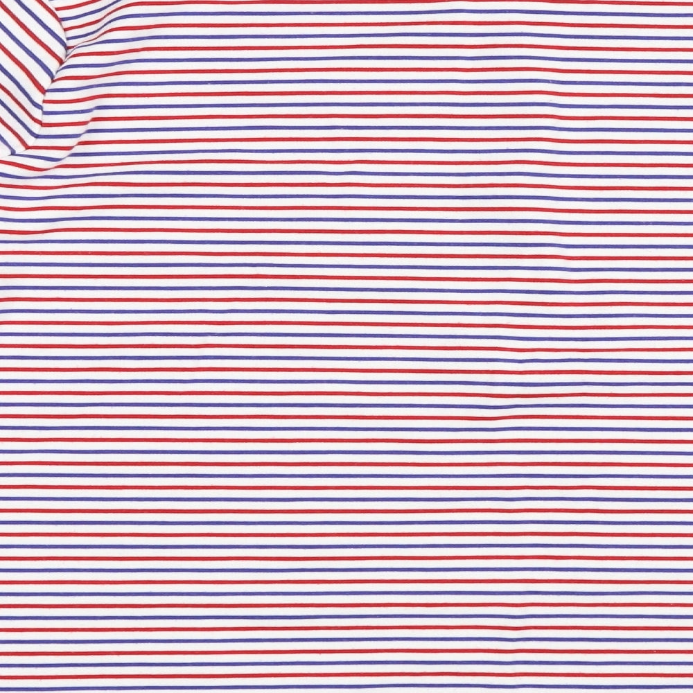 George Womens White Striped  Basic T-Shirt Size 22