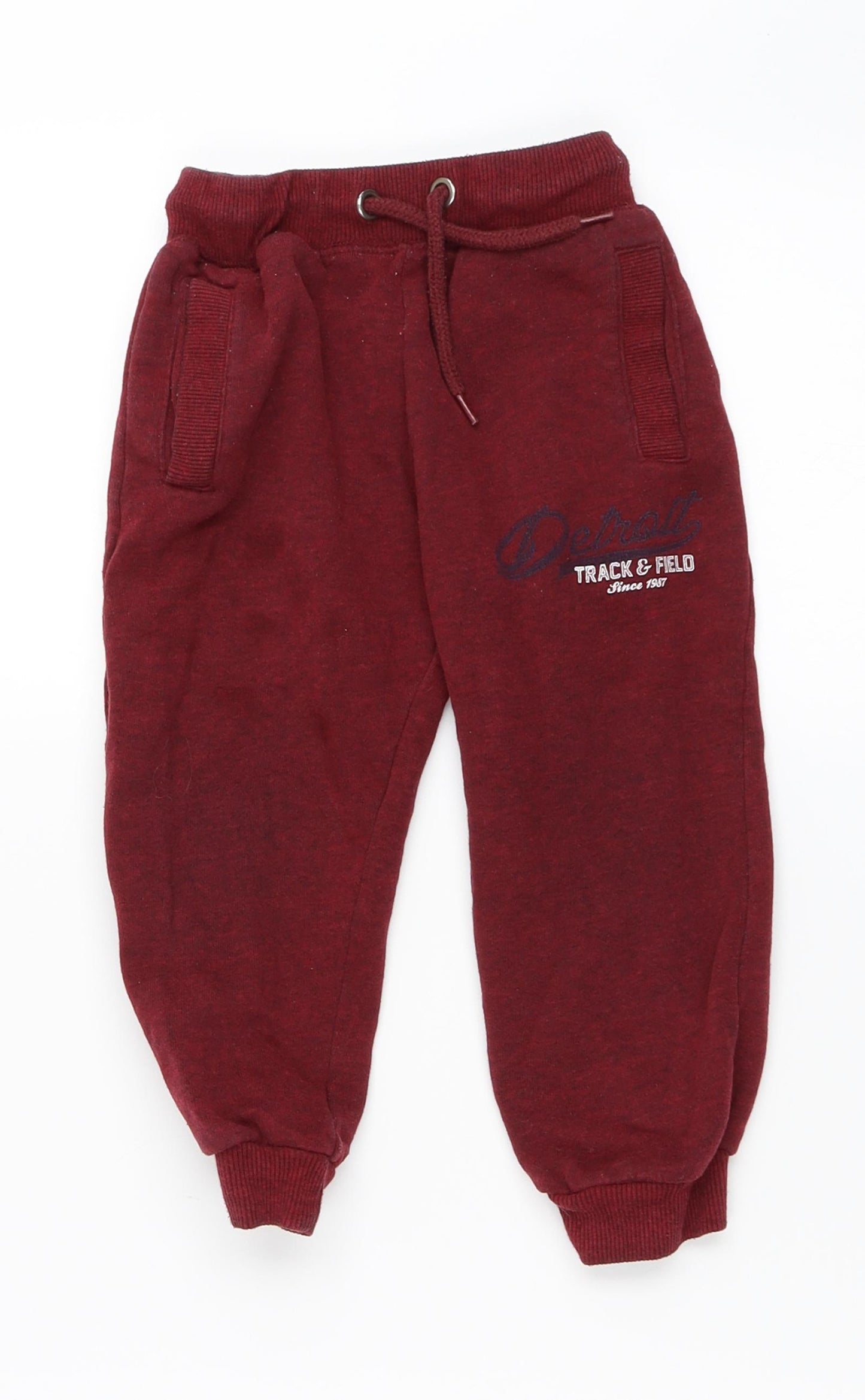 Primark Boys Red   Jogger Trousers Size 3-4 Years