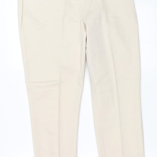 H&M Womens Beige   Capri Trousers Size 44 L26.5 in