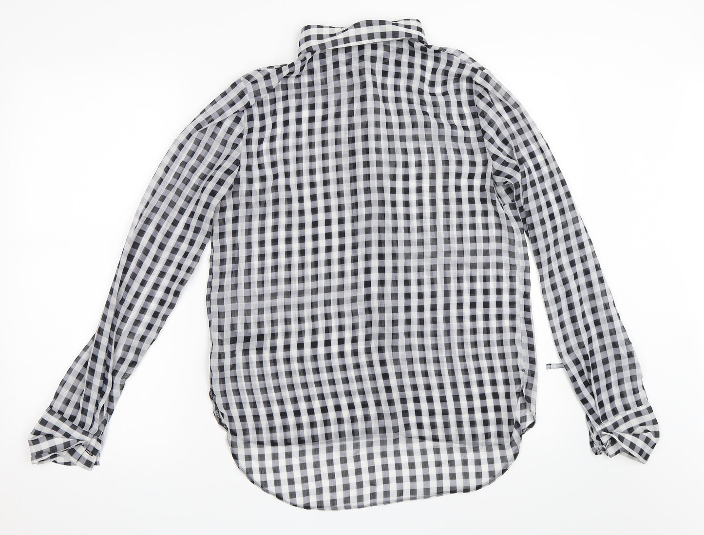 NEXT Womens Ivory Check  Basic Button-Up Size 10