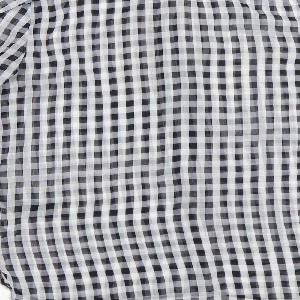 NEXT Womens Ivory Check  Basic Button-Up Size 10