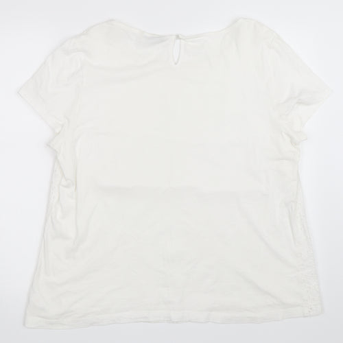 George Womens White   Basic T-Shirt Size 18