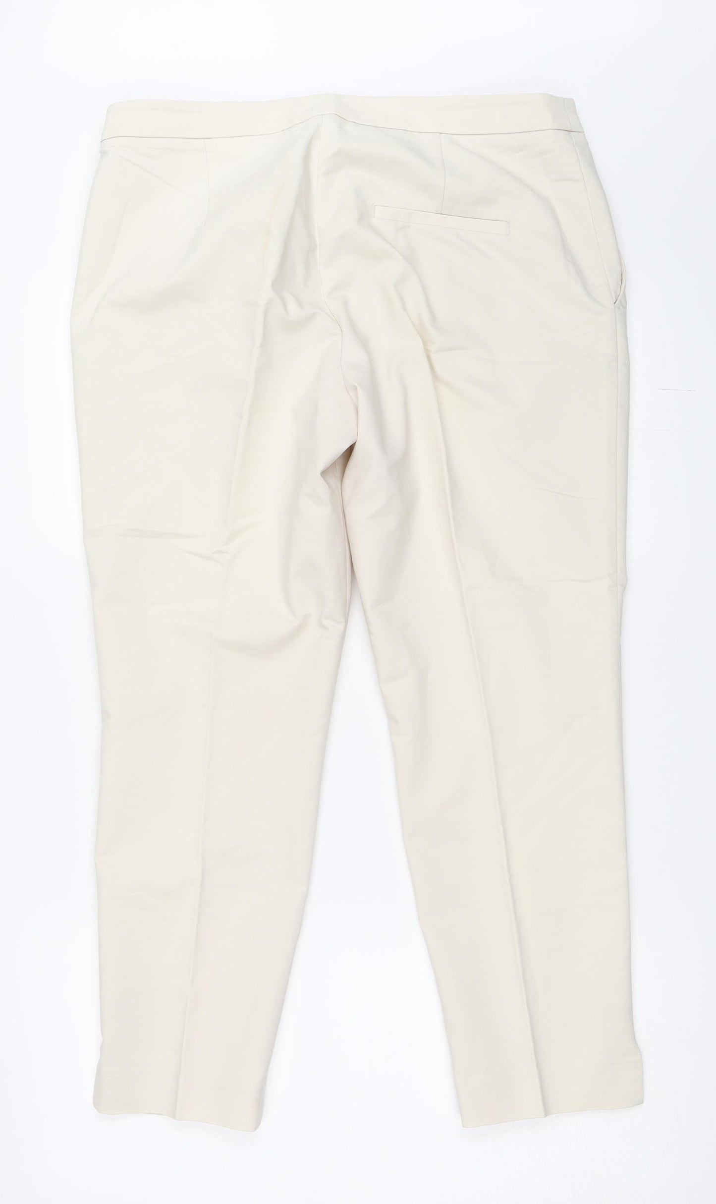 H&M Womens Beige   Capri Trousers Size 42 L26 in