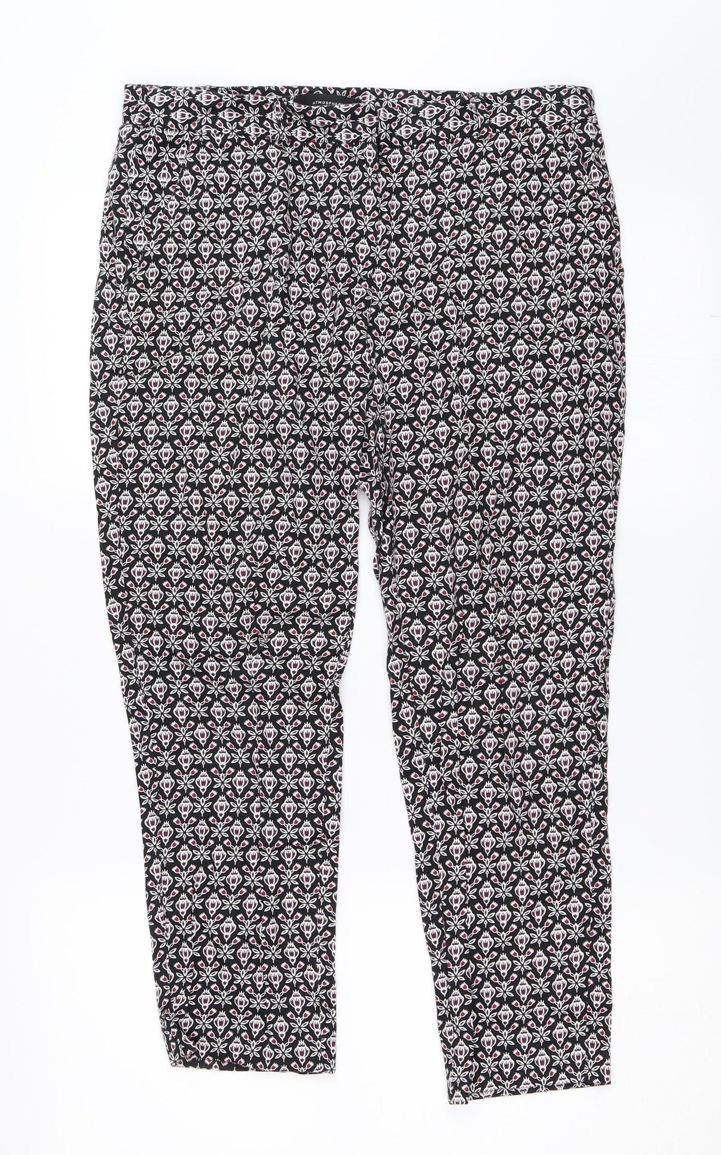 Atmosphere Womens Black   Capri Trousers Size 10 L24 in