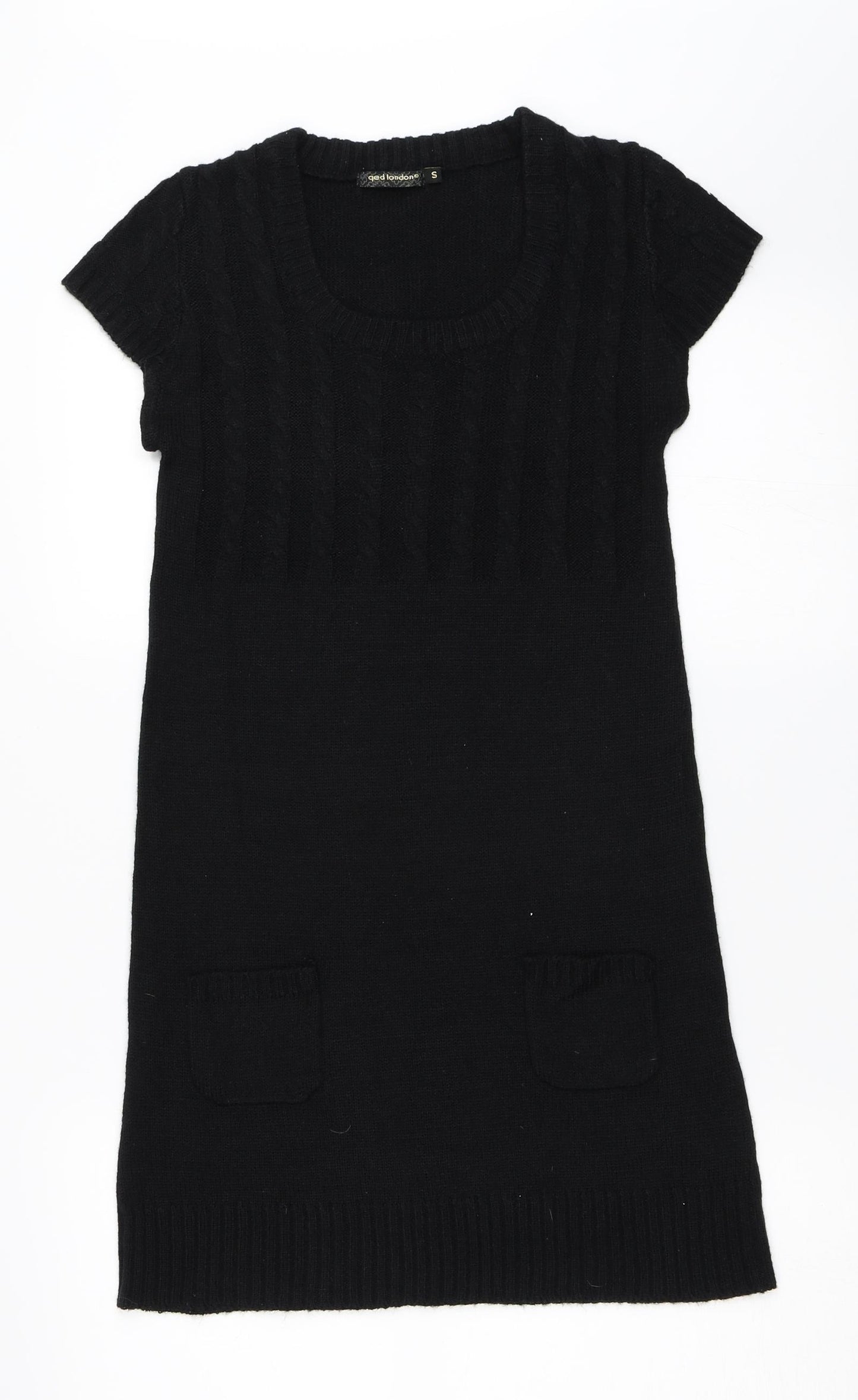 QED London Womens Black   Jumper Dress  Size S