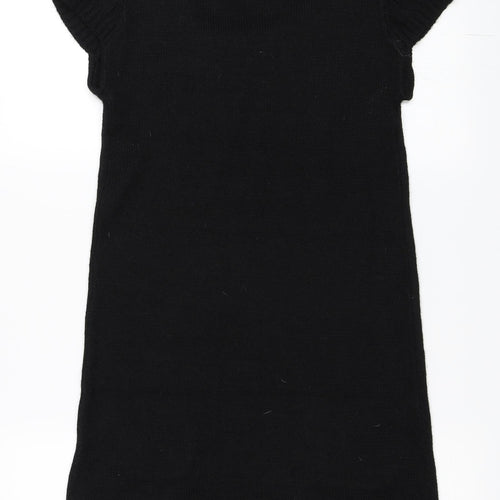 QED London Womens Black   Jumper Dress  Size S