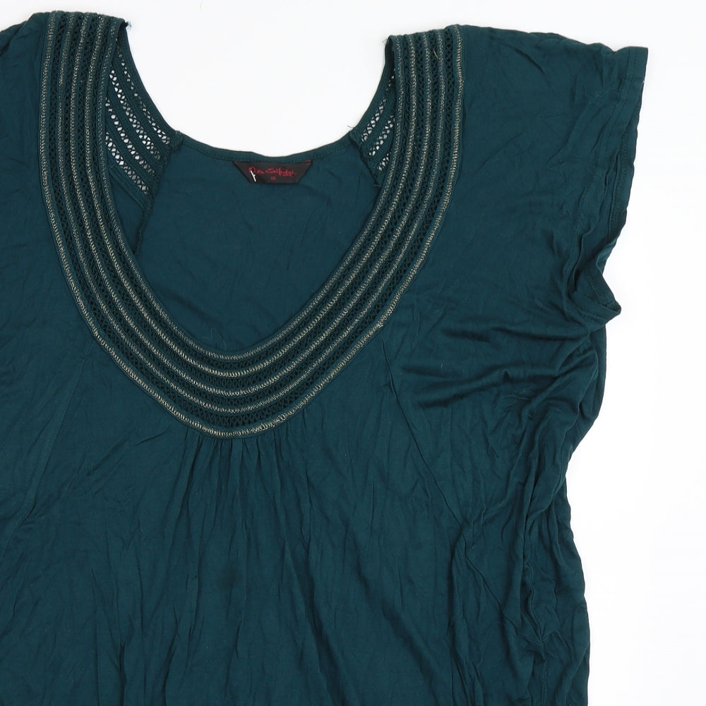 Miss Selfridge Womens Green   Basic Blouse Size 10