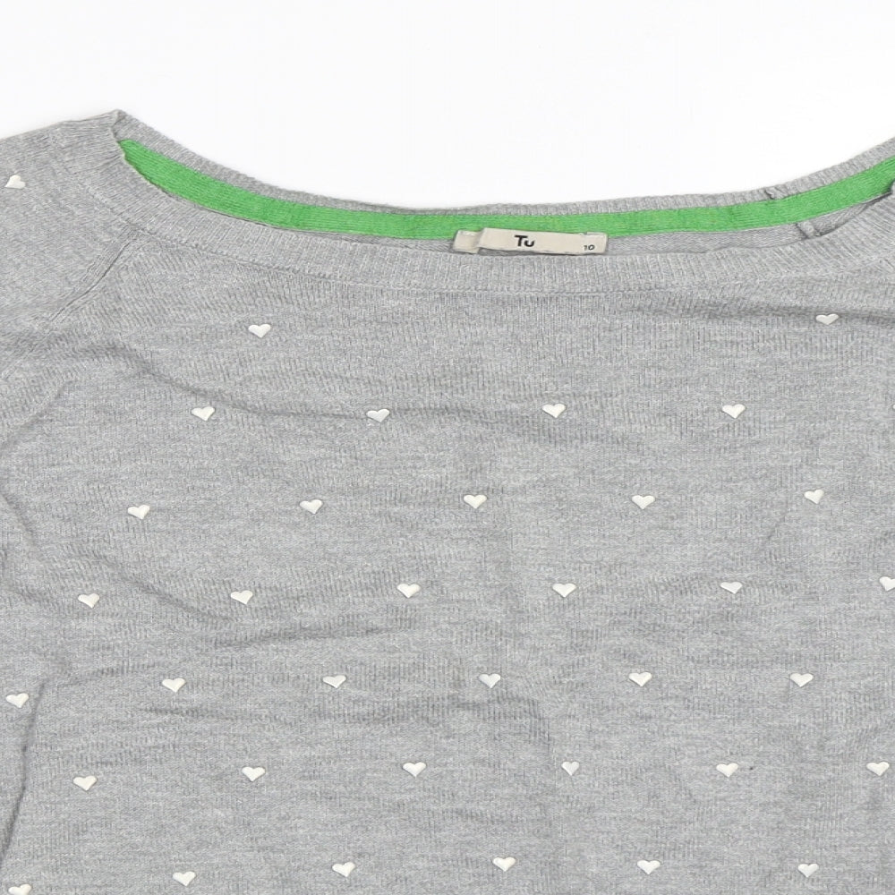 TU Womens Grey   Pullover Jumper Size 10