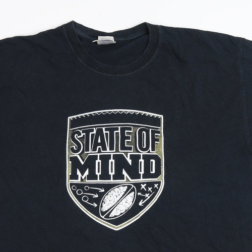 Gildan Mens Black    T-Shirt Size L