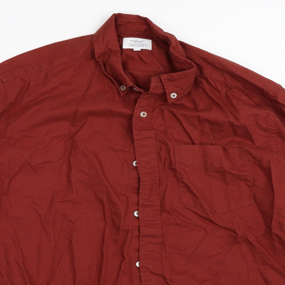 NEXT Mens Red    Button-Up Size M