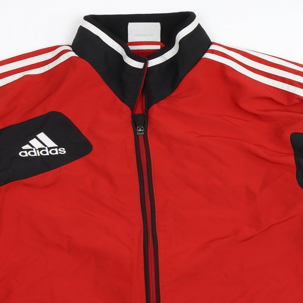 adidas Mens Red   Windbreaker Coat Size 38