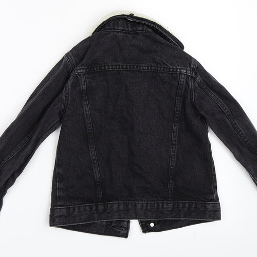 River Island Boys Black  Denim Jacket  Size 7-8 Years