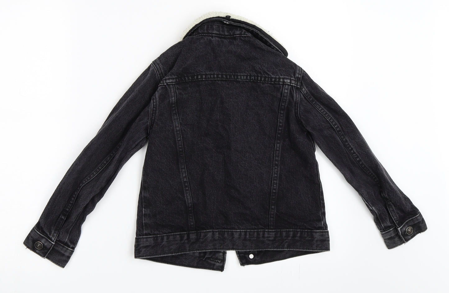 River Island Boys Black  Denim Jacket  Size 7-8 Years