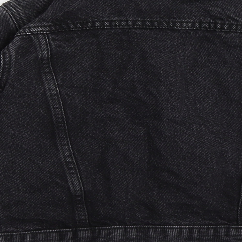 River Island Boys Black  Denim Jacket  Size 7-8 Years