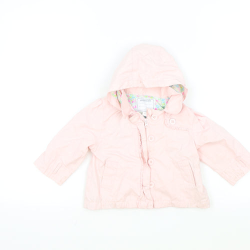 Vertbaudet Girls Pink Colourblock  Anorak Jacket Size 2 Years