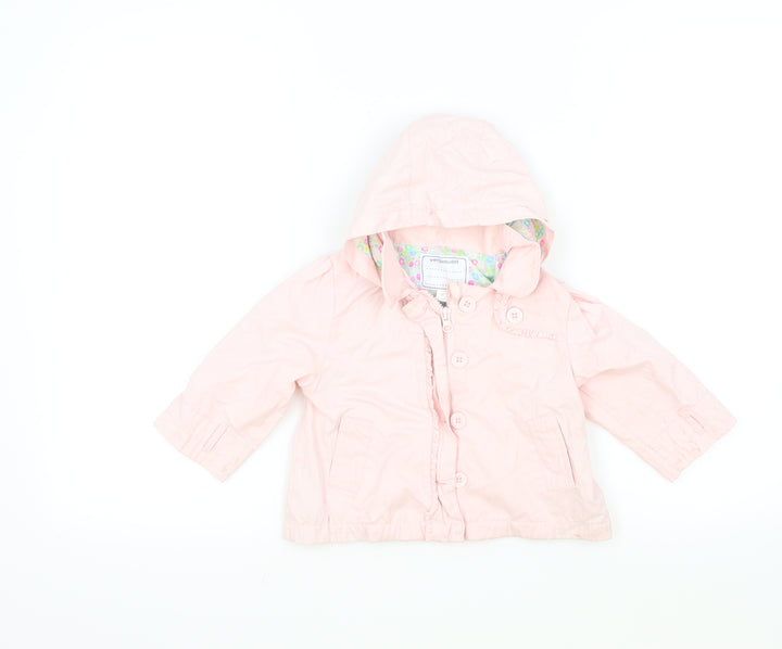 Vertbaudet Girls Pink Colourblock  Anorak Jacket Size 2 Years