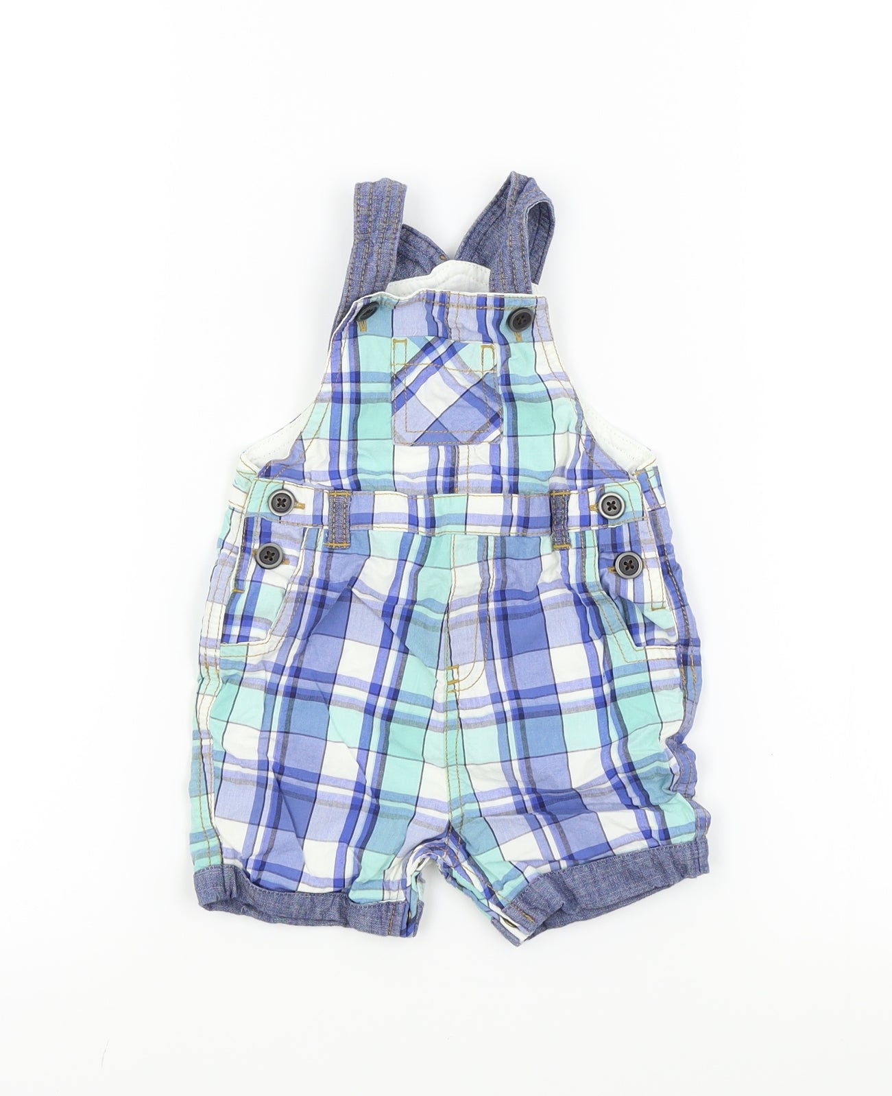 NEXT Boys Blue Camouflage  Dungaree One-Piece Size 6-9 Months