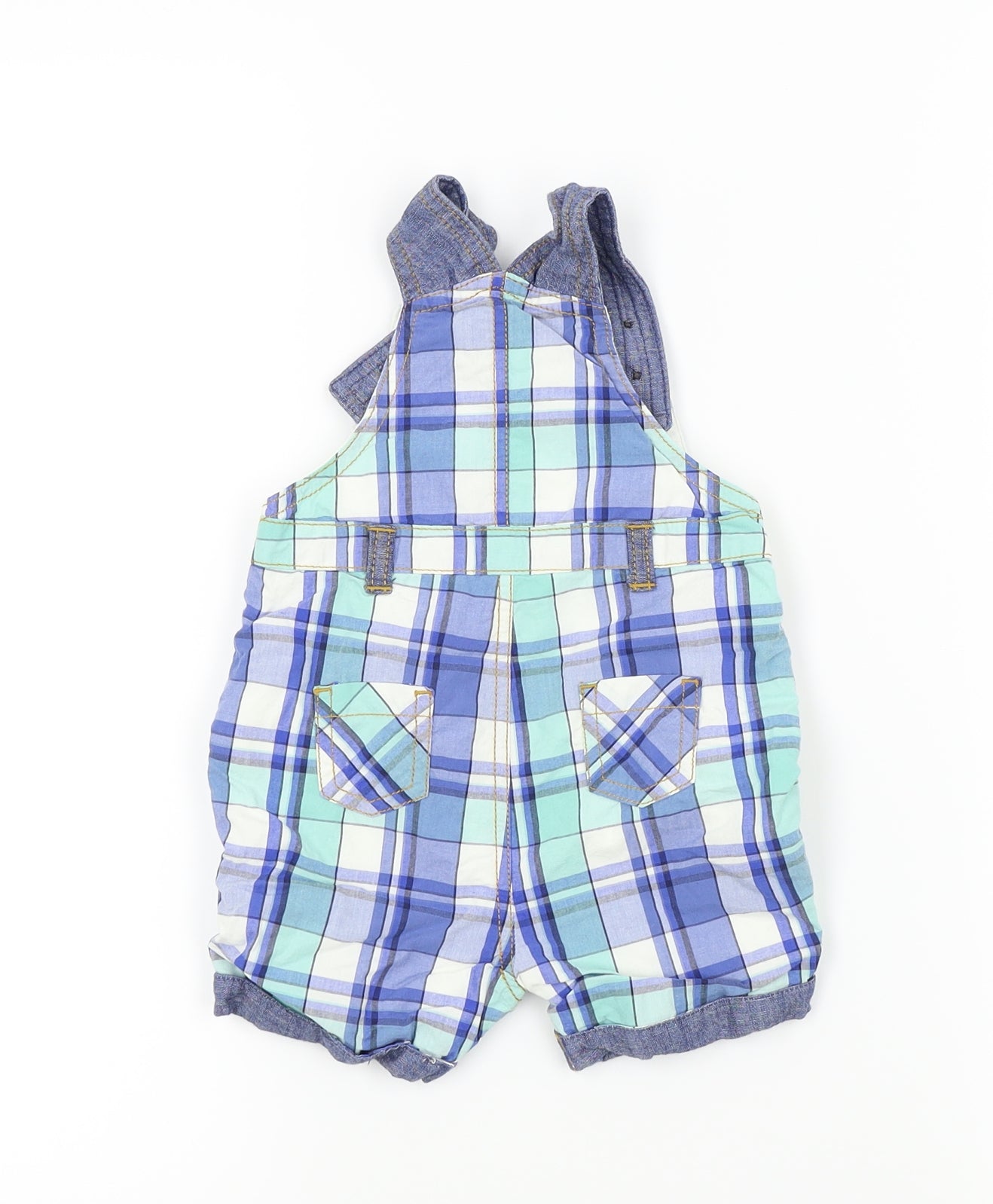NEXT Boys Blue Camouflage  Dungaree One-Piece Size 6-9 Months