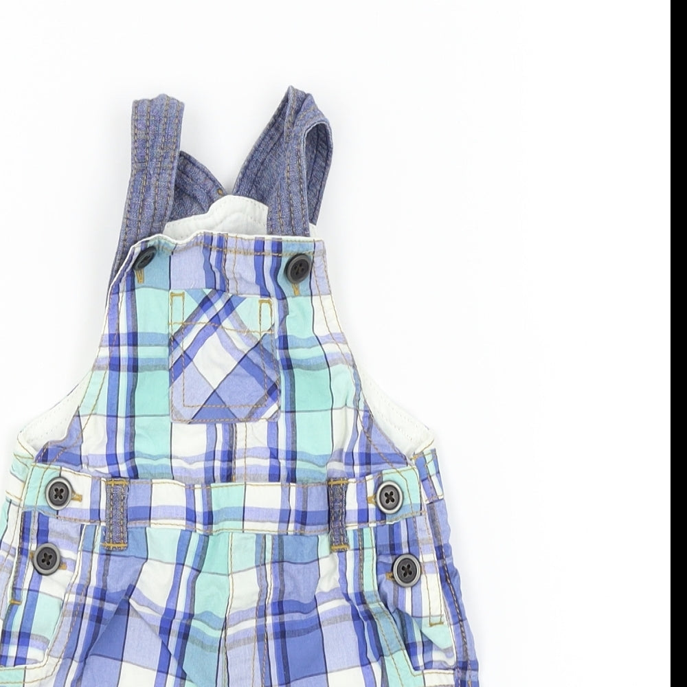 NEXT Boys Blue Camouflage  Dungaree One-Piece Size 6-9 Months