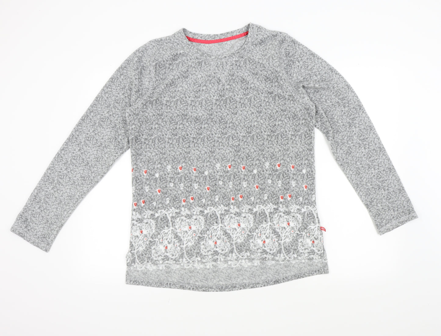 KAY Womens Grey Geometric  Pullover Jumper Size L