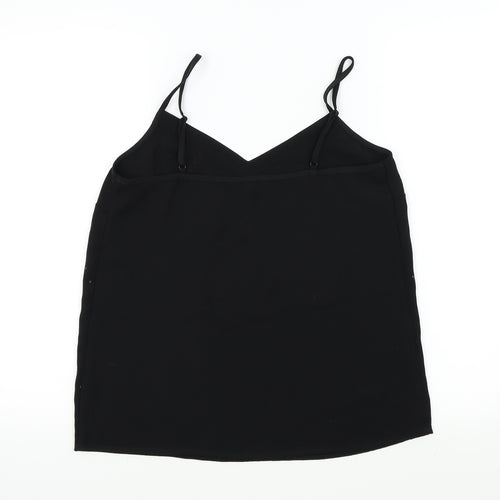 NEXT Womens Black Colourblock  Basic T-Shirt Size 10  - STRAPS