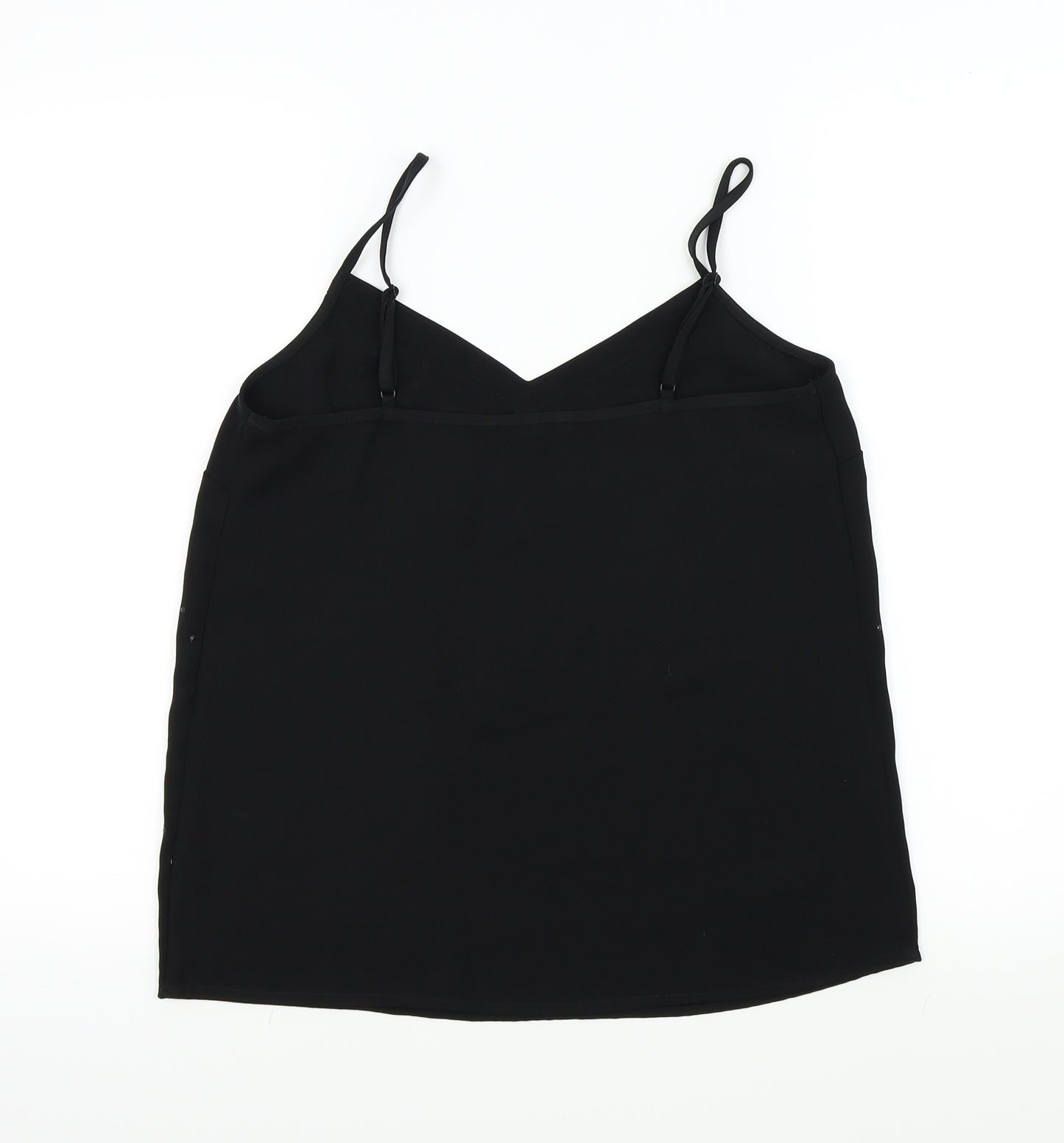 NEXT Womens Black Colourblock  Basic T-Shirt Size 10  - STRAPS