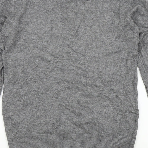 Dorothy Perkins Womens Grey   Pullover Jumper Size 8  - buttons on sleeves