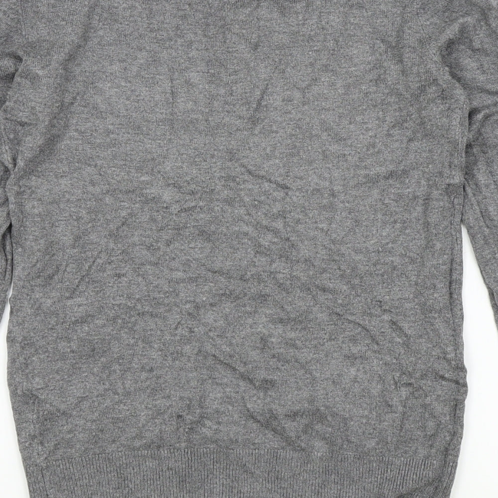Dorothy Perkins Womens Grey   Pullover Jumper Size 8  - buttons on sleeves