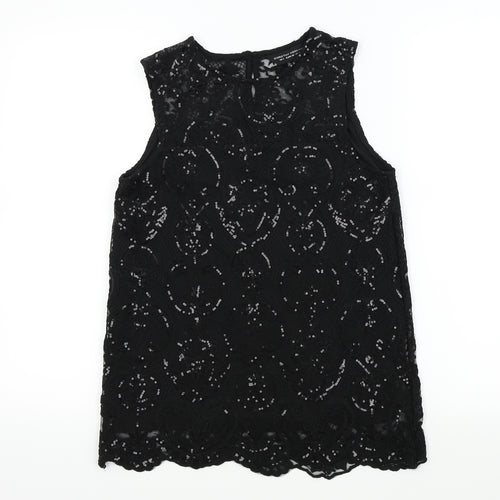 Dorothy Perkins Womens Black Colourblock  Basic Blouse Size 8