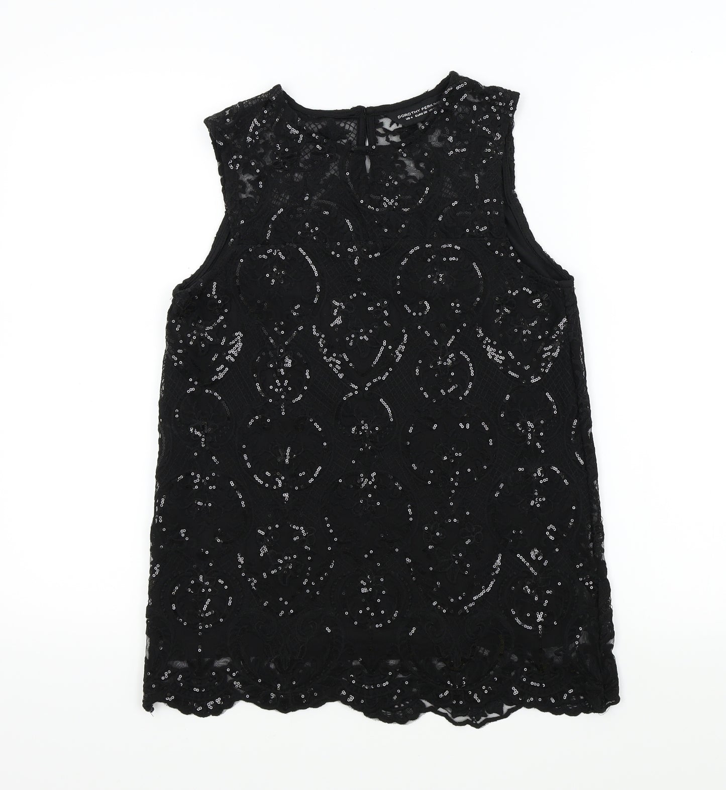 Dorothy Perkins Womens Black Colourblock  Basic Blouse Size 8