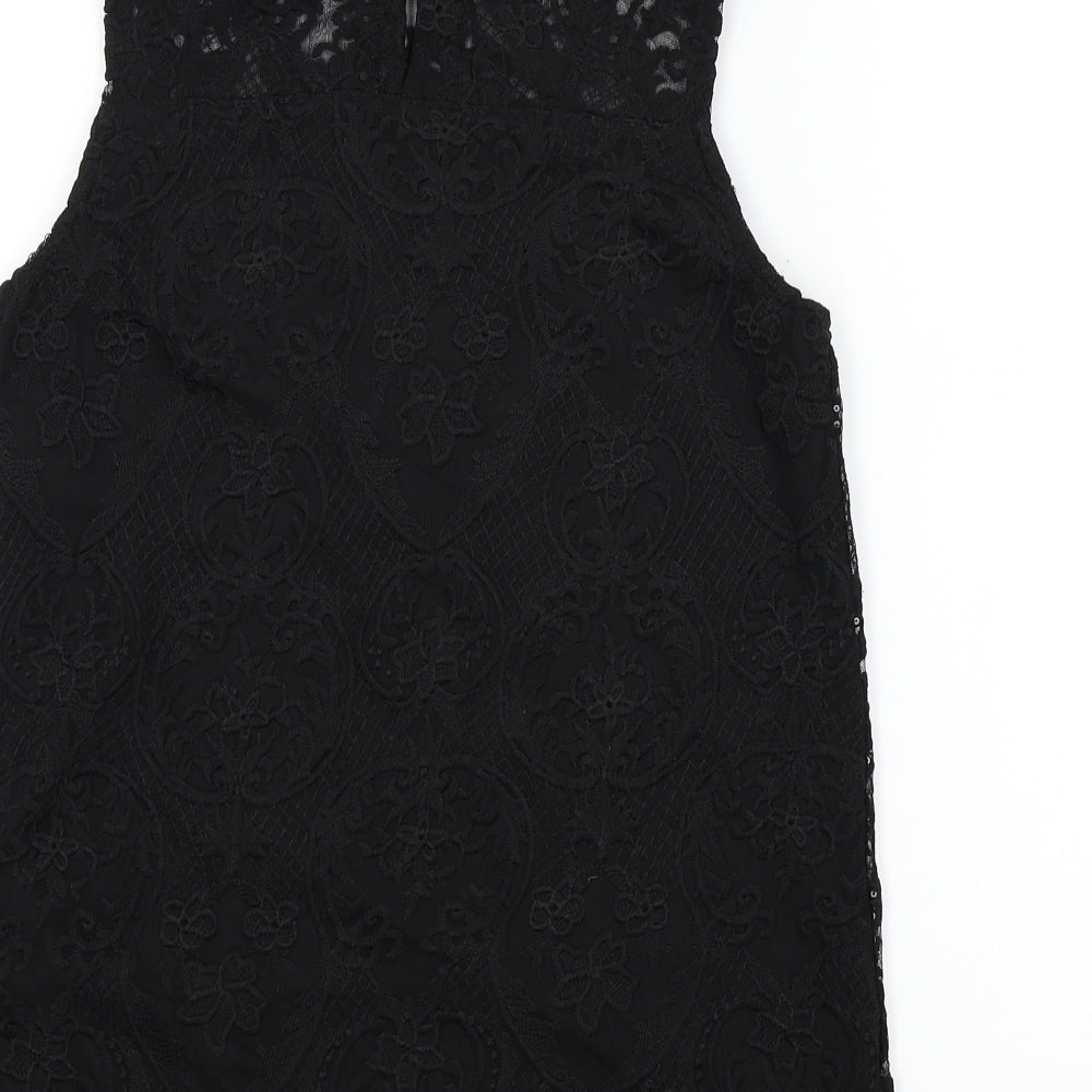 Dorothy Perkins Womens Black Colourblock  Basic Blouse Size 8