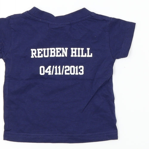Larkwood Boys Blue   Basic T-Shirt Size 0-3 Months  - WILD BALL