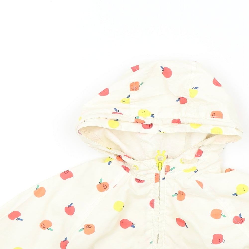 Zara Girls Multicoloured Geometric  Basic Jacket Jacket Size 9-12 Months