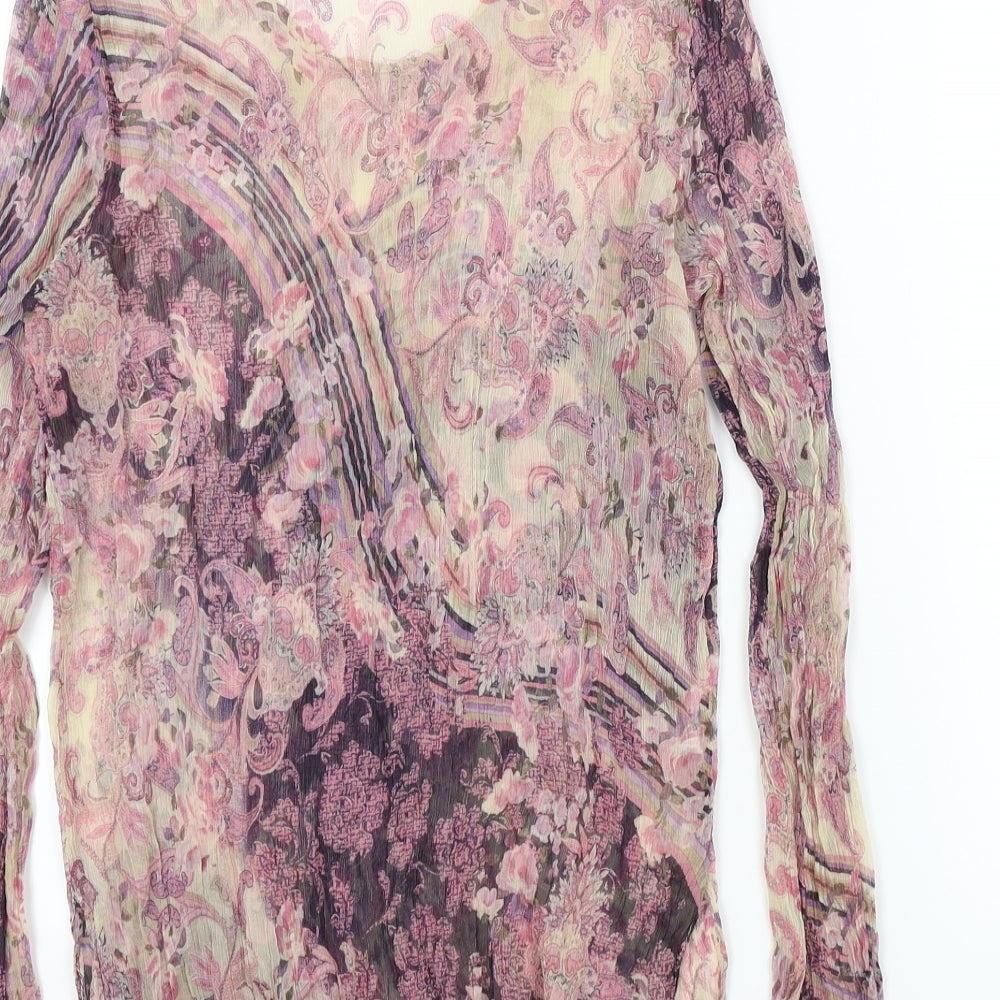 Country Casuals Womens Orange Paisley  Basic Blouse Size 16