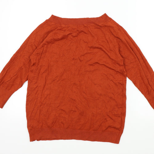 F&F Womens Brown   Pullover Jumper Size 14  - buttons on sleeves