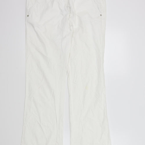 Broadway Womens White   Trousers  Size 14 L33 in