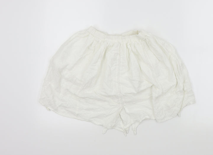 NEXT Girls White Colourblock Flare Skirt Size 8 Years