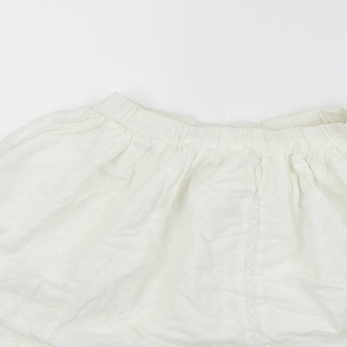 NEXT Girls White Colourblock  Flare Skirt Size 8 Years