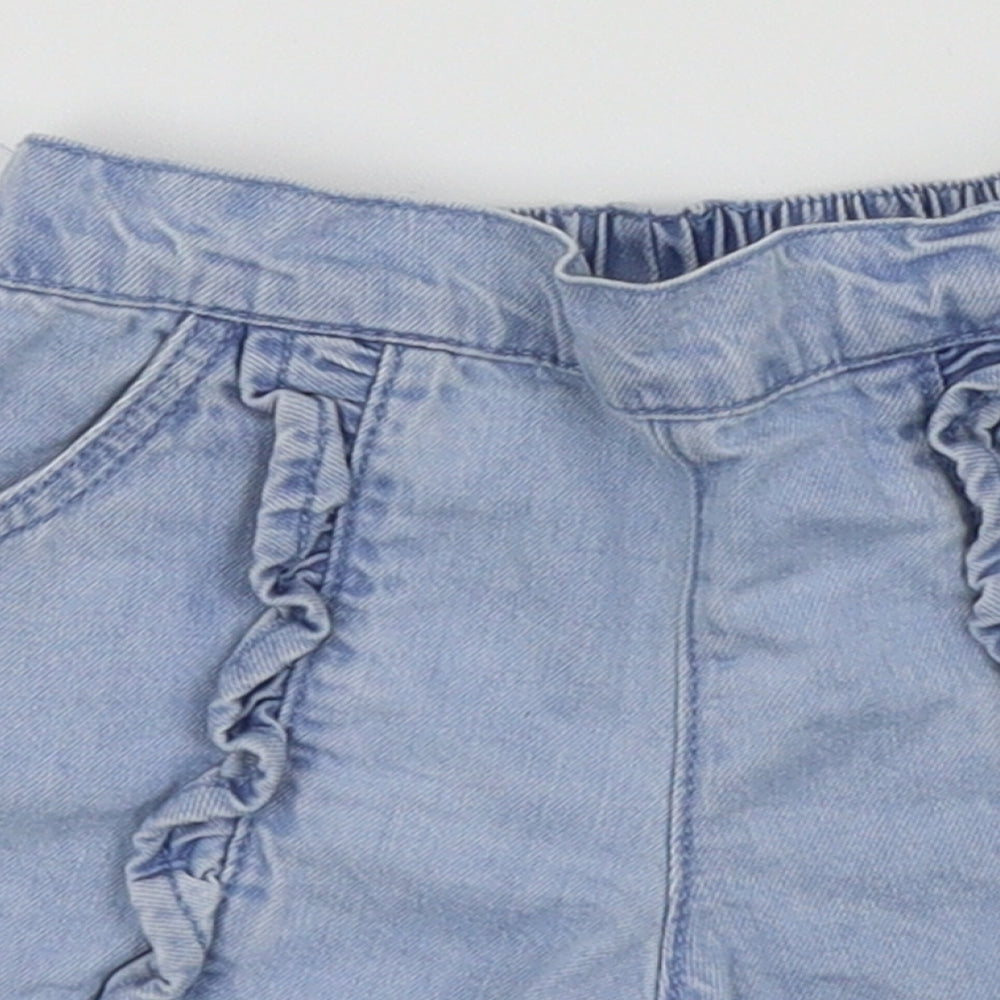 TU Girls Blue   Bermuda Shorts Size 2 Years - frill