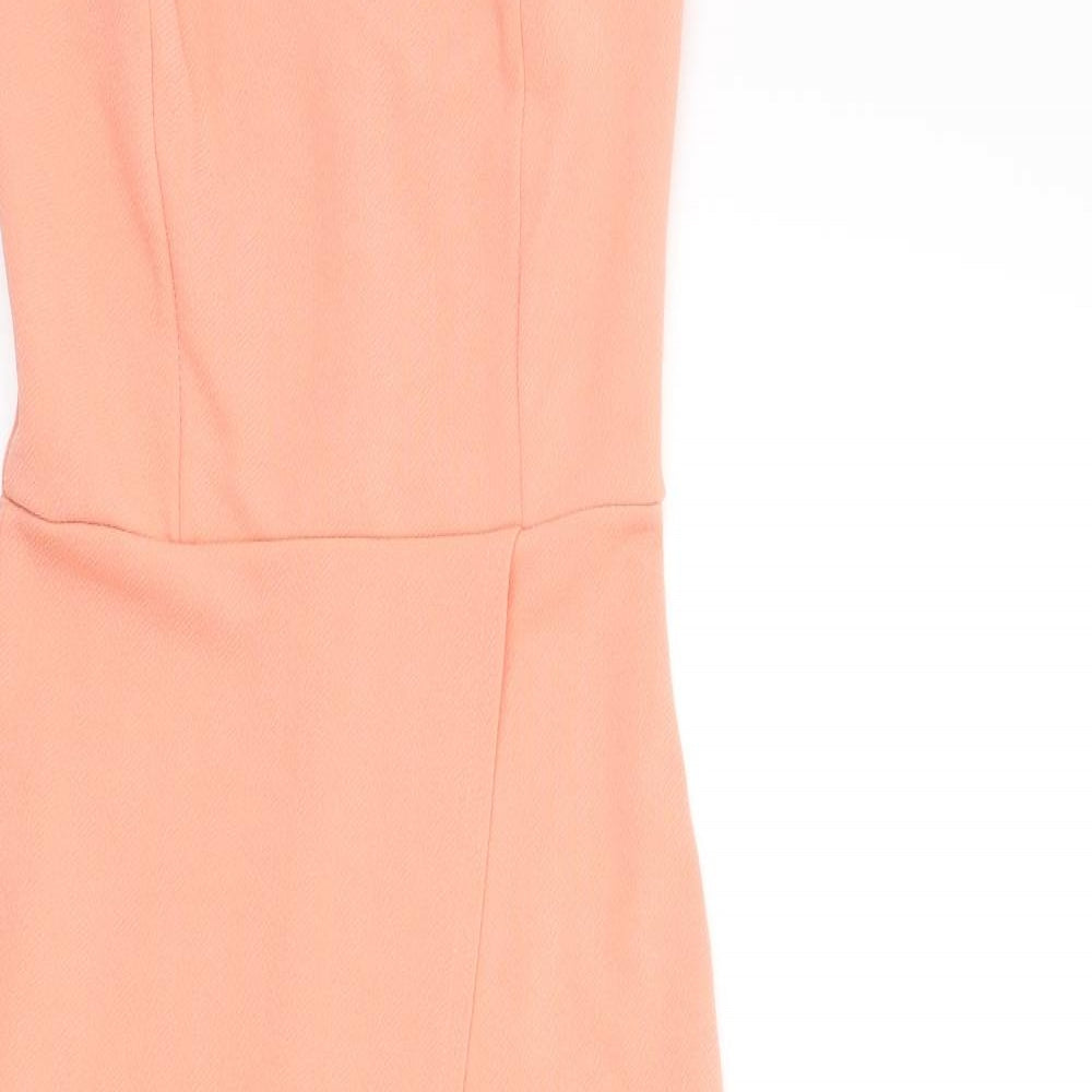Boohoo Womens Pink Colourblock  A-Line  Size 10
