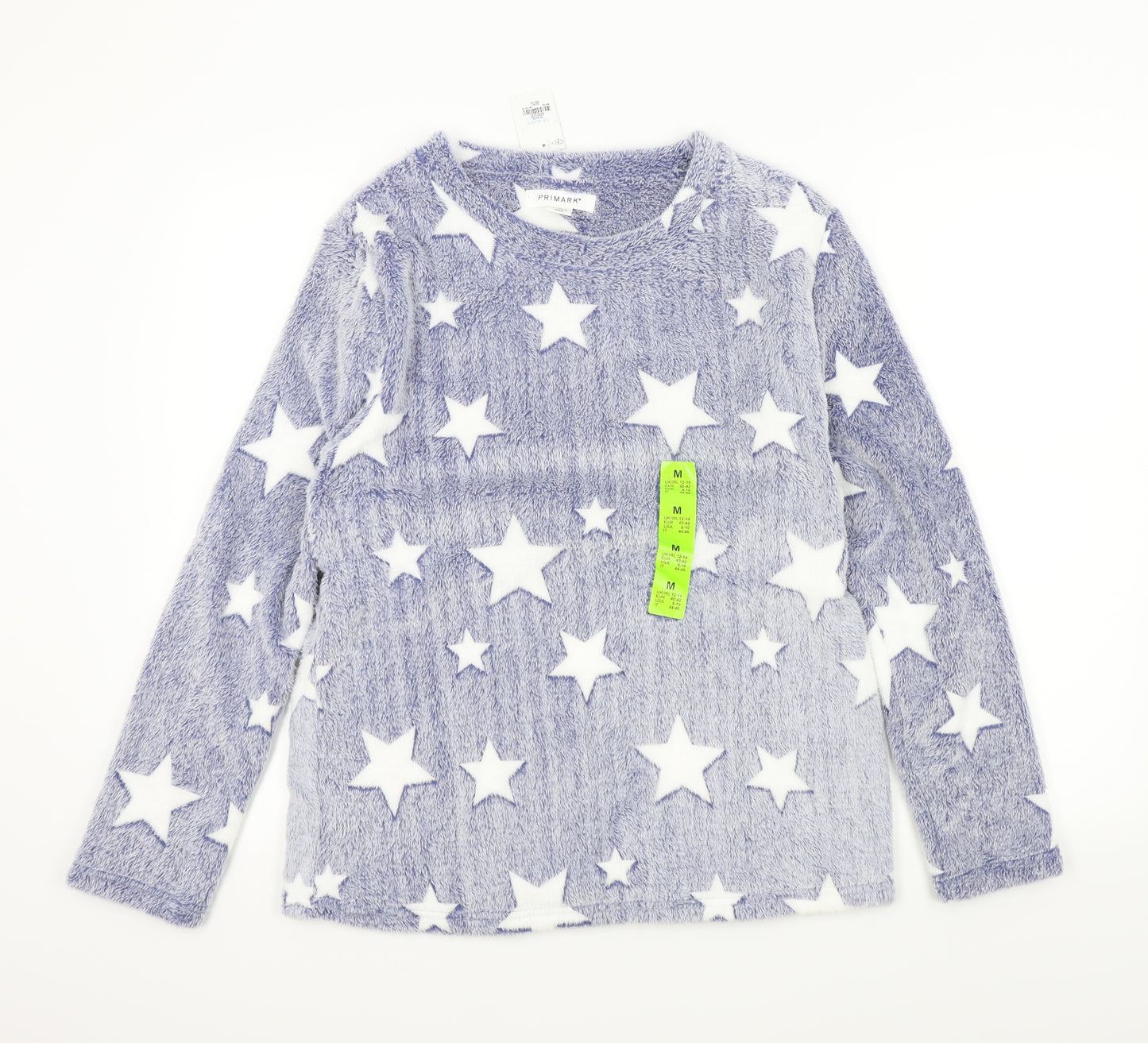 Primark Womens Blue Geometric  Top Pyjama Top Size M  - stars