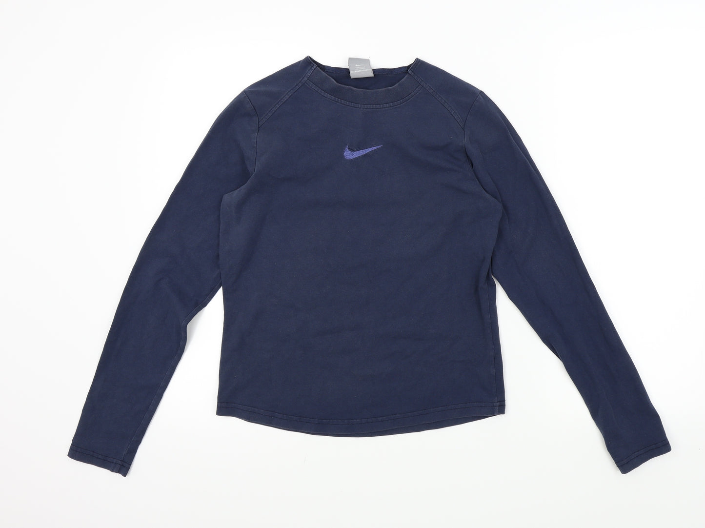 Nike Womens Blue Colourblock  Basic T-Shirt Size M