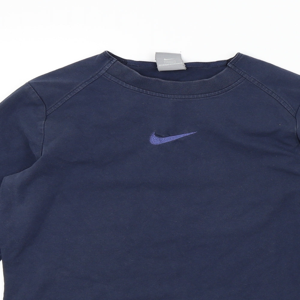Nike Womens Blue Colourblock  Basic T-Shirt Size M
