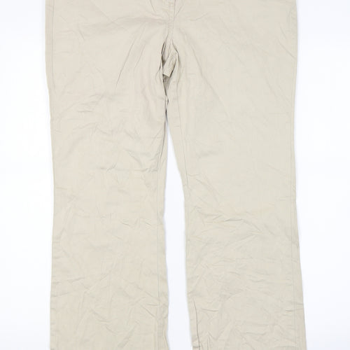 Marks and Spencer Womens Beige   Trousers  Size 14 L26 in