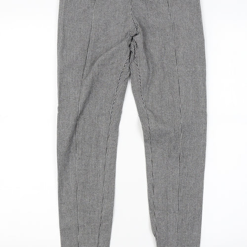 H&M Womens Grey Houndstooth  Jegging Leggings Size 8 L26 in