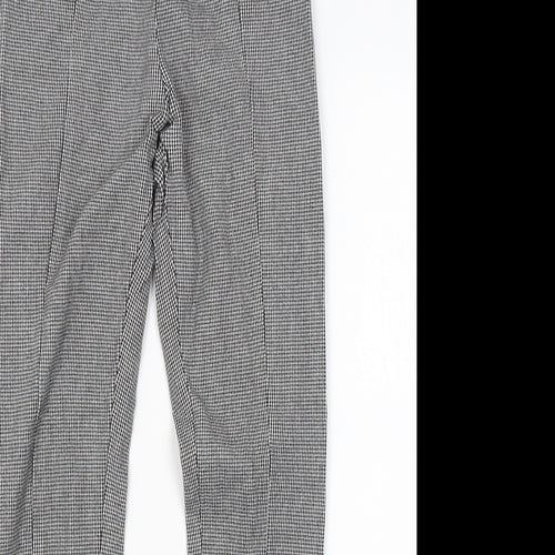 H&M Womens Grey Houndstooth  Jegging Leggings Size 8 L26 in