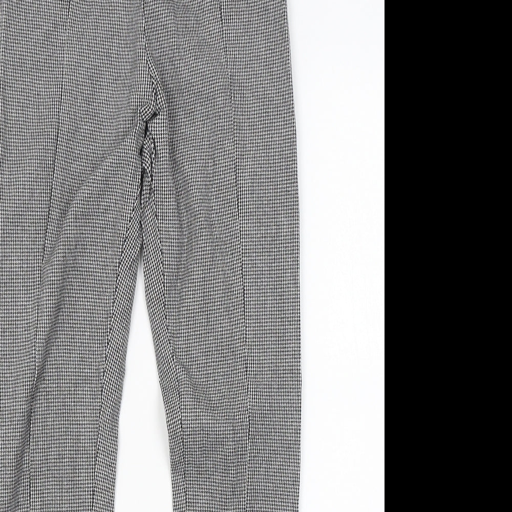 H&M Womens Grey Houndstooth  Jegging Leggings Size 8 L26 in
