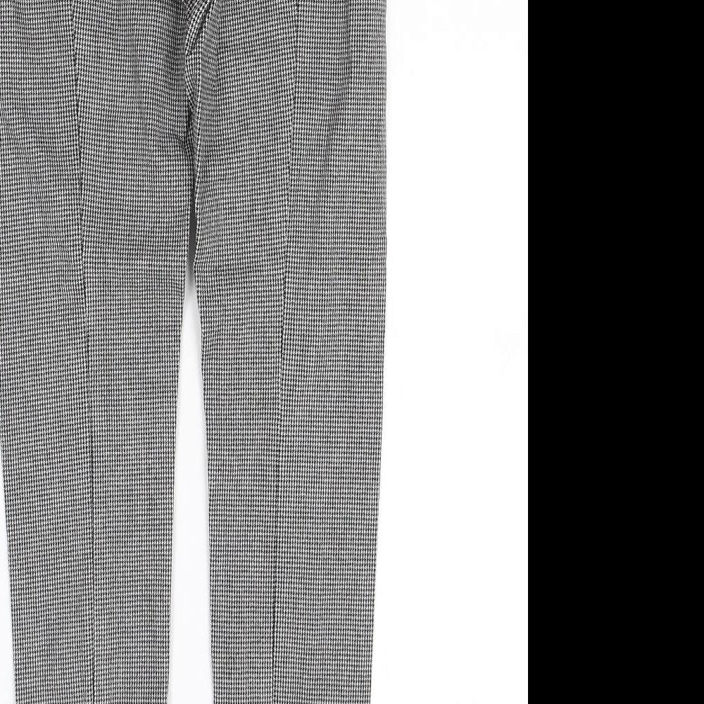 H&M Womens Grey Houndstooth  Jegging Leggings Size 8 L26 in