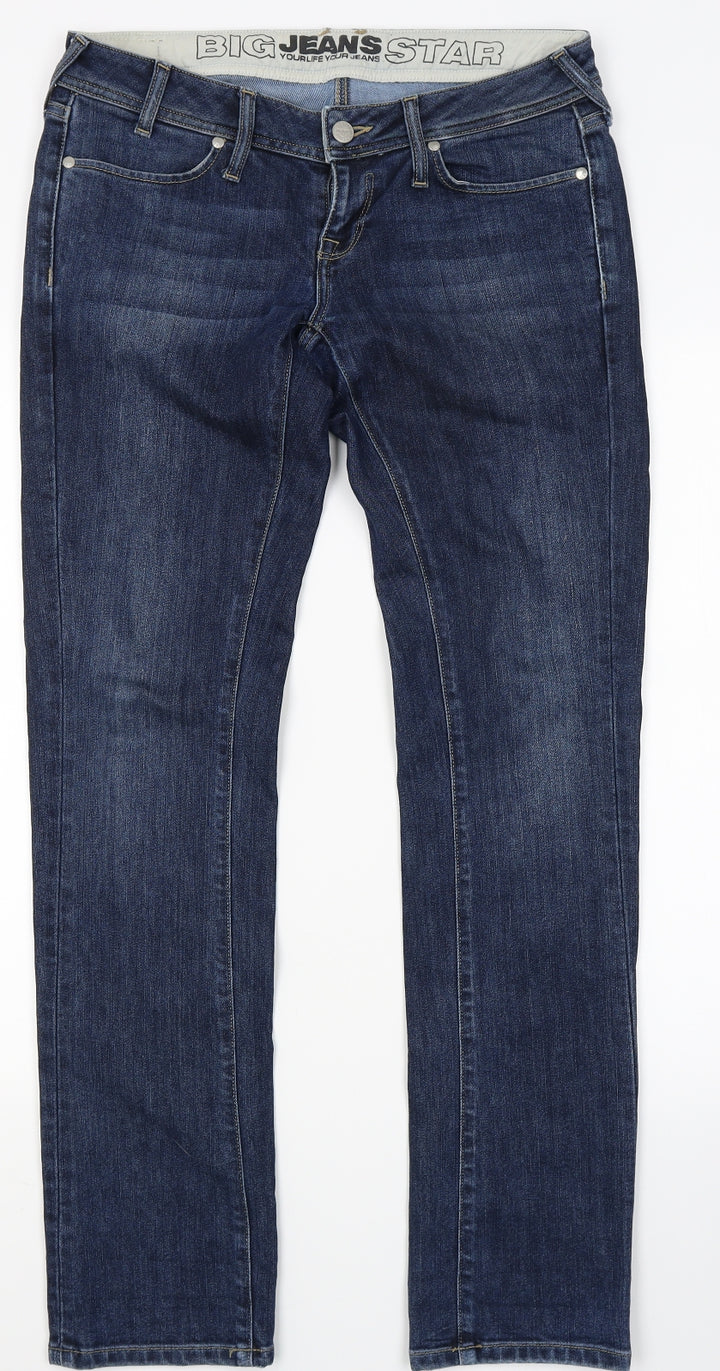 BIG STAR Womens Blue Denim Skinny Jeans Size 29 in L32 in